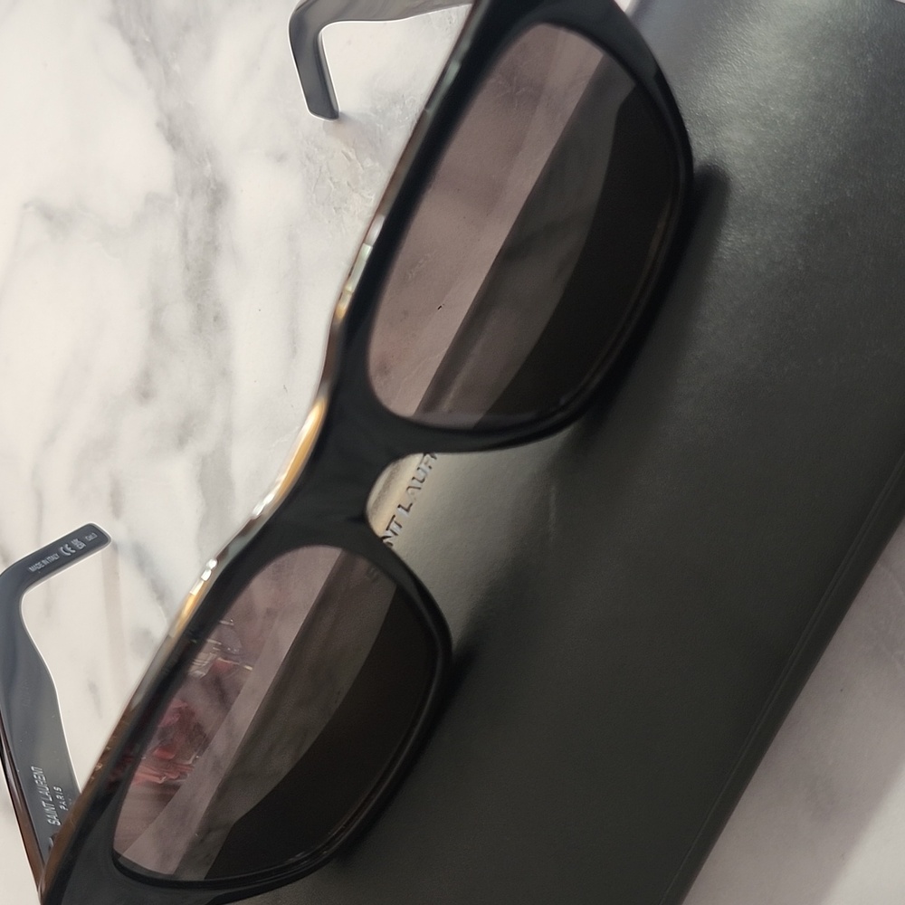 NEW Authentic YSL Black Square Frame sunglasses - Picture 4 of 10